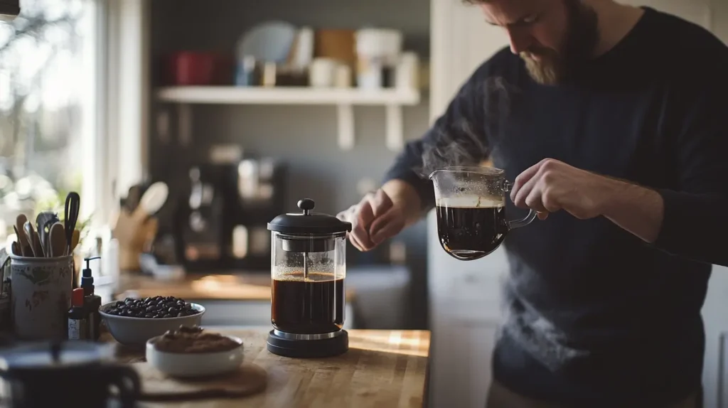 Preparazione della miscela di caffè per barba